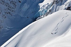 Steep heli-skiing in BC